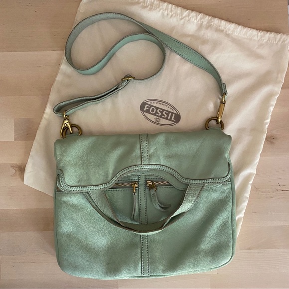 Fossil Handbags - Fossil Mint Green Bag with Handles & Strap